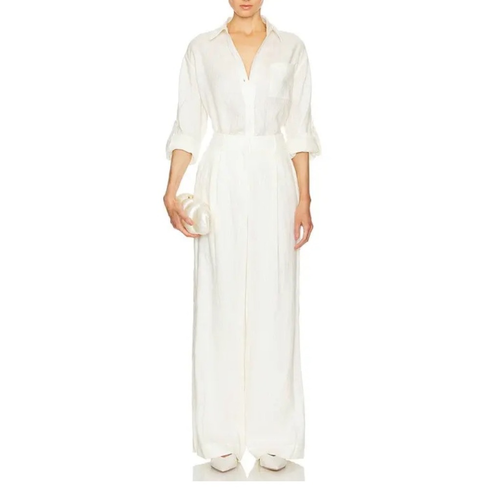 SIMKHAI Linen Shirt and Trouser SET